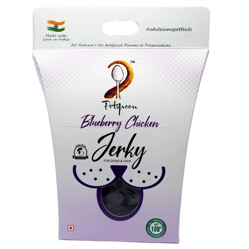 Blueberry Chicken Flavor Jerky Pet Treat 85 Gram Pack