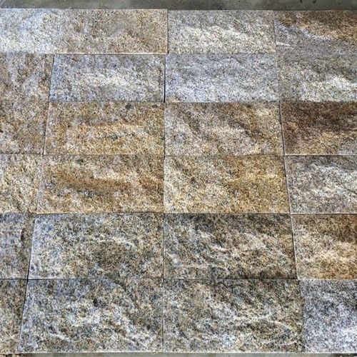 Mushroom Yellow Granite Wall Cladding Stone Size: 200X400Mm Or 300X600Mm