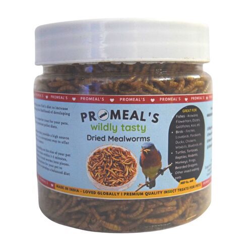 Pro-Meal Dried Mealworms for Aquarium Fishes Birds and Other Pet Animal Food