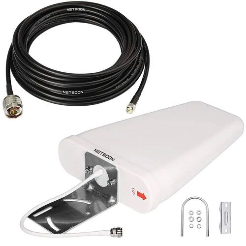 White 4G Outdoor Ldpa Antenna For Gsm Router With Hlf400 Cable Sma Male To N Male Connector