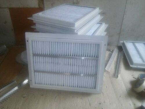 Brown Fiberglass Aluminium Flange Type Air Filter