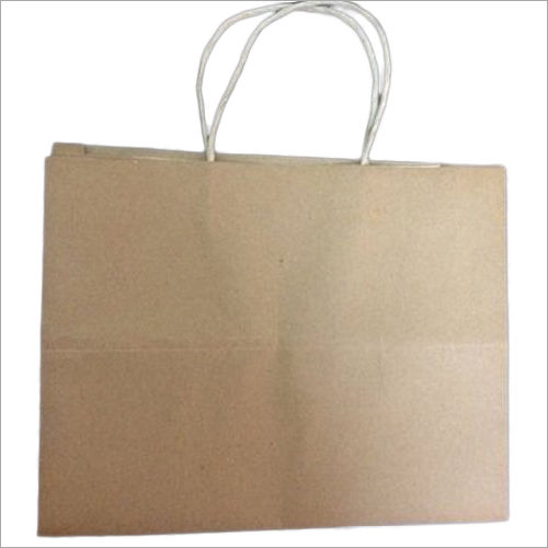 Plain Brown Paper Carry Bag For Shopping Use