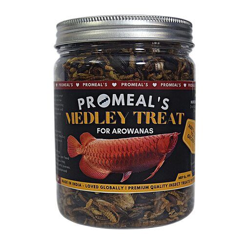 Promeal Medley Treat Insect Mix for Aquarium Arowana Fish Food 600 ml