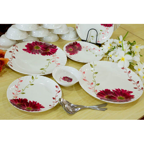 Printed Ceramic Crockery Dinner Set