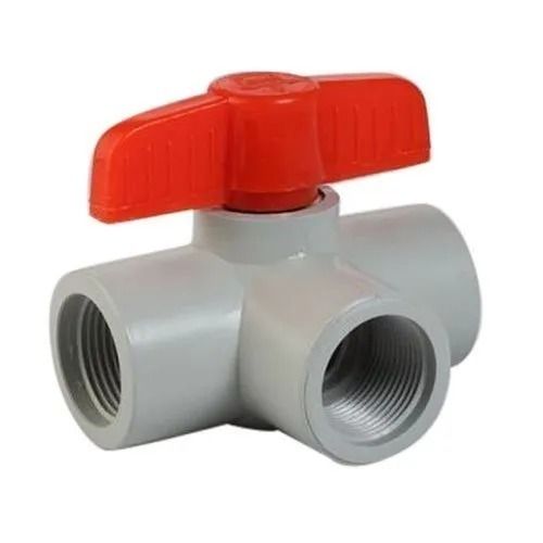 1/4 Inch Three Way Plastic Ball Valve For Water