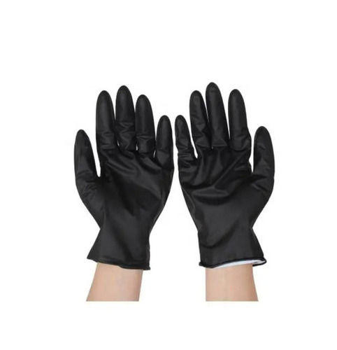 Natural Black Mid Forearm Half Dipped Nitrile Gloves