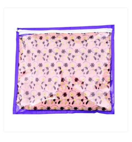 Transparent Pvc Printed Saree Packaging Bag