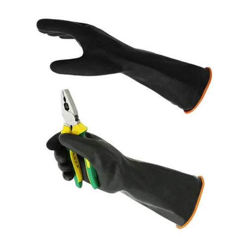 Natural Unisex Full Fingered Nitrile Hand Gloves For Chemical Industry