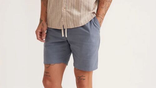 Easily Washable Mens Casual Plain Cotton Short