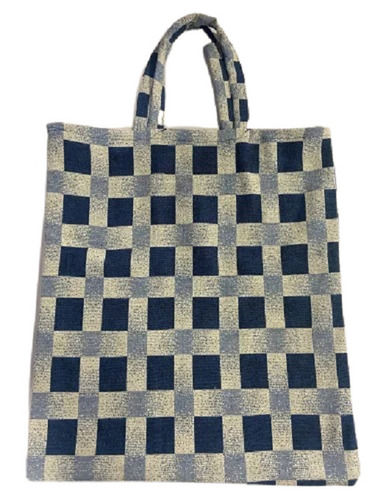 Easy To Carry Large Space Lightweight Checked Cotton Tote Bags With Loop Handled