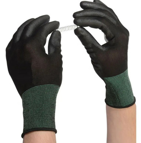 Natural Full Finger And Black Color Industrial Gloves