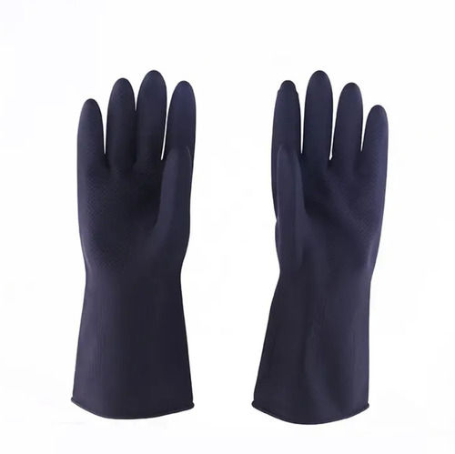 Plain Full Finger Industrial Black Glove