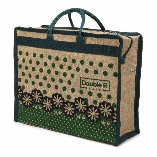 Loop Handle Jute Carry Bags For Shopping Use