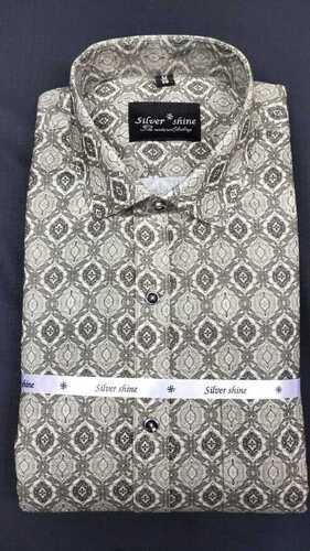 Mens Silver Shine Formal Shirts For Special Occasion