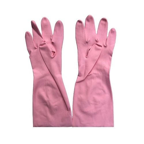 Natural Plain Pattern And Full Finger Type Nitrile Gloves