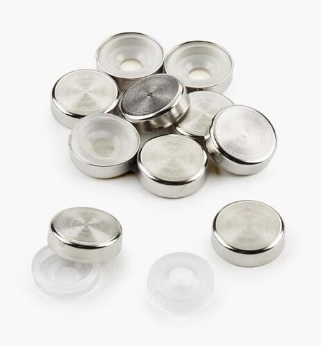 Round Silver Plain Aluminium Screw Cap