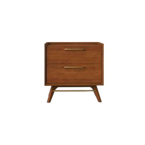 Walnut Carson 2 Drawer Nightstand