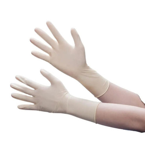 Natural White Color Nitrile Gloves For Clean Rooms