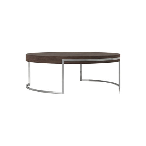 Wood Metal Curved Frame Walnut Kenneth Coffee Table