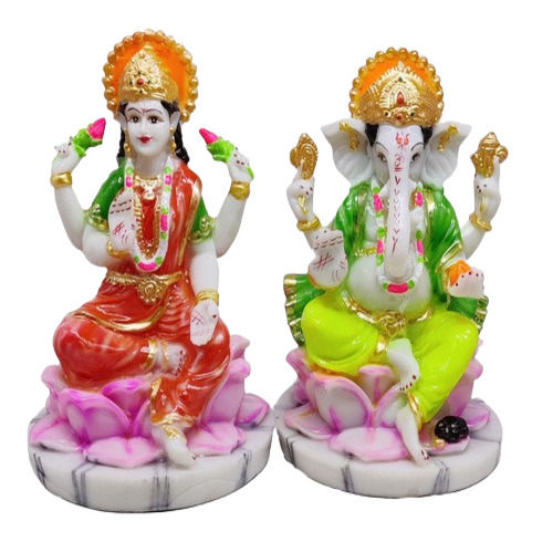 Resin Ganesh Lakshmi Marble Dust Idol 9 Inch Each at Best Price in ...