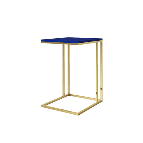 Gold Daxton End Table With C Shape Design