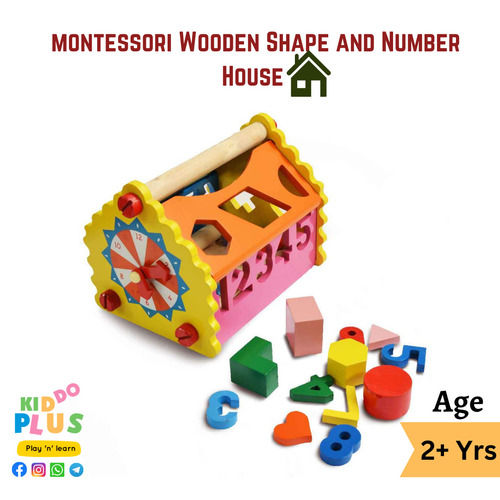 Montessori Wooden Shape and Number House Toys