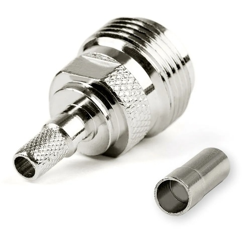 N Female Crimp Connector for LMR200 Coaxial Cable