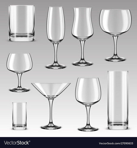 Plain Transparent Round Drinking Glass