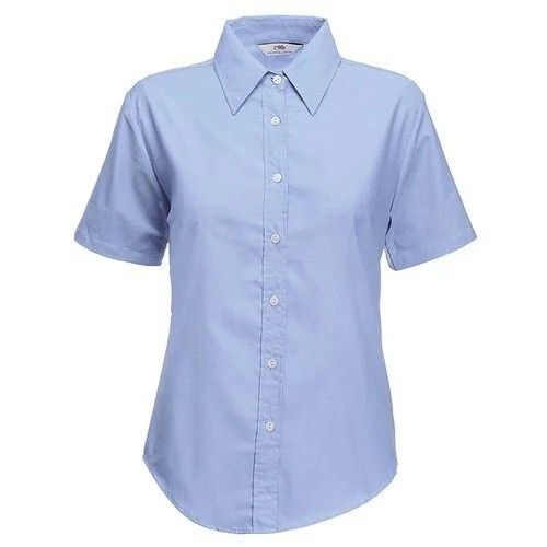 Short Sleeves Plain Cotton Shirt For School Use