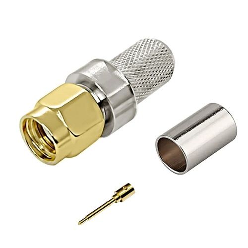 SMA Male Crimp Connector for LMR 300 HLF 300 Coaxial Cable