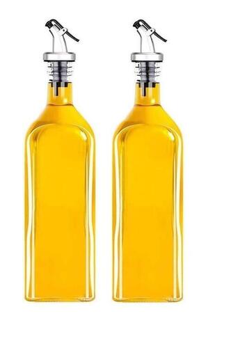 Transparent Round Oil Storage Glass Bottle