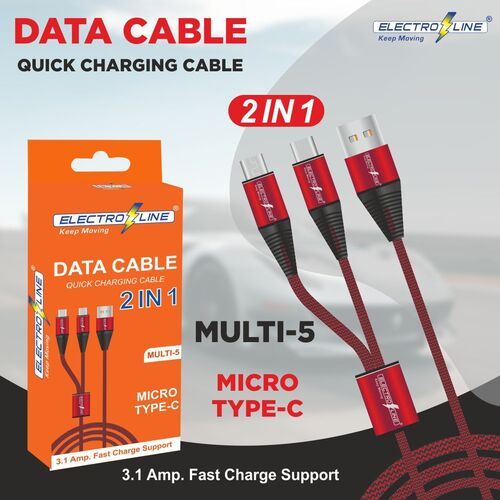 2 In 1 Data Cable For Quick Charging Use