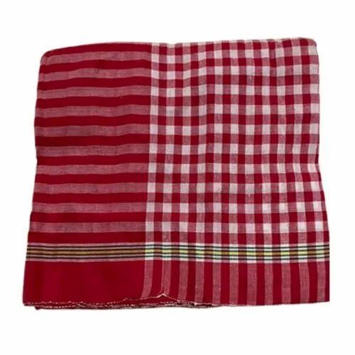 30x60 Inch 350 Gsm Checked Cotton Gamcha For Bathroom