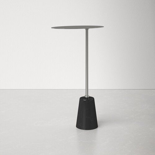 Black Joaquin Marble End Table