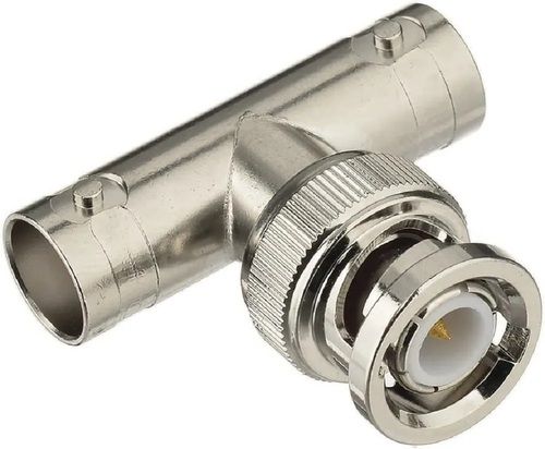 BNC Male To Dual Female Adapter Tee Type Coaxial Connector