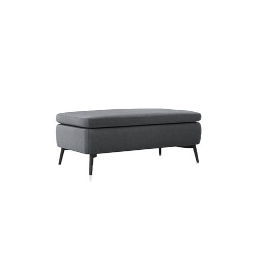 Dark Grey Leland Upholstered Ottoman