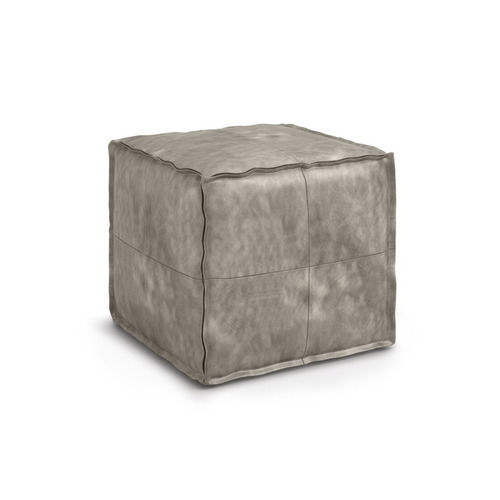 Distressed Grey Jeffrey Ottoman