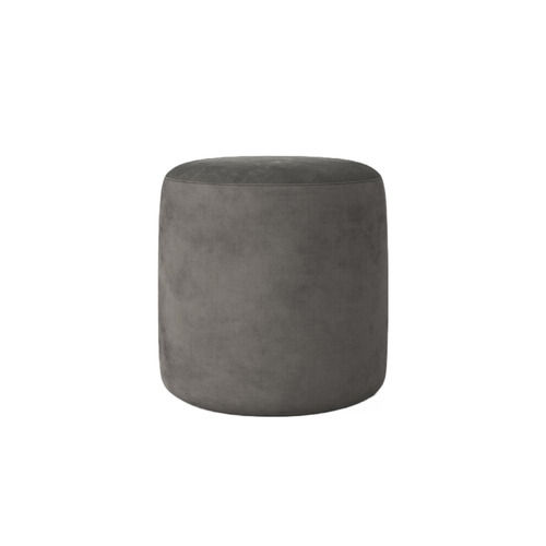 Indian Style Ottomans Dark Grey Kason Velvet Round Standard