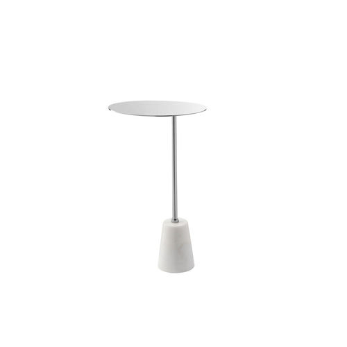 White Joaquin Marble End Table