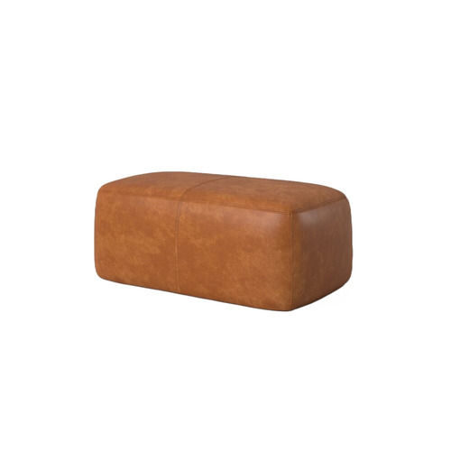 Cognac Tan Pedro Leather Ottoman Indoor Furniture