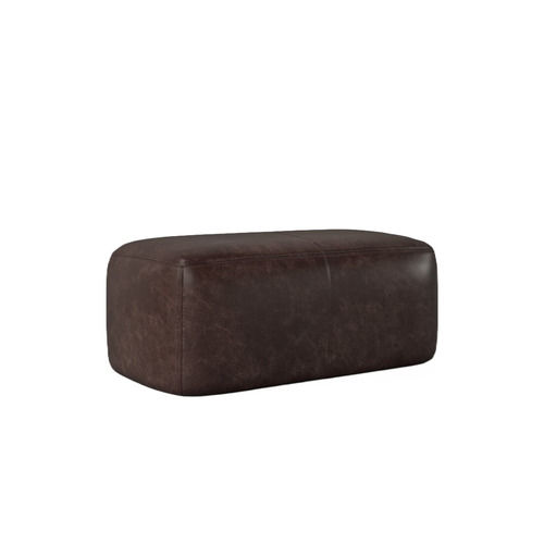 Madagascar Cocoa Pedro Leather Ottoman