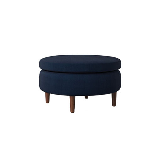 Navy Blue Luciano Upholstered Ottoman