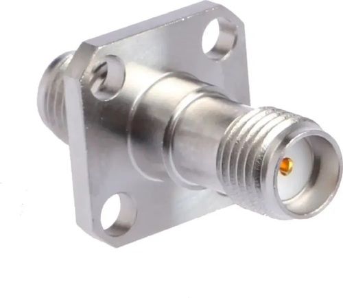 Sma Female To Female Four Hole Rf Coaxial Connector For Antenna Radio Scanners Conductor Material: Brass