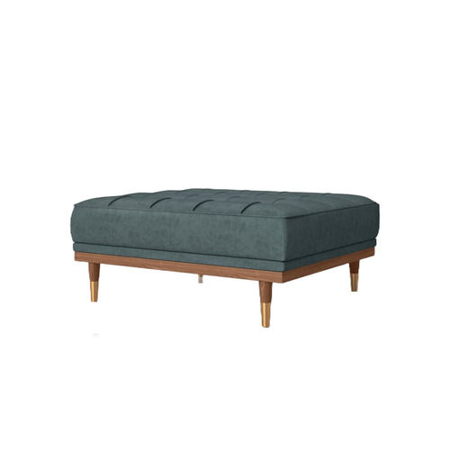 Square Neptune Hugo Leather Ottoman