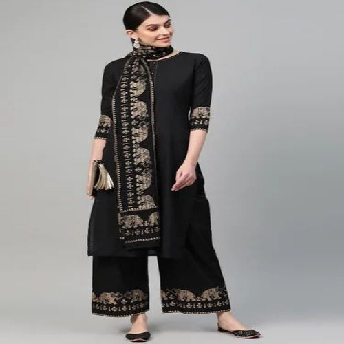 Washable Ladies Black Casual Kurti