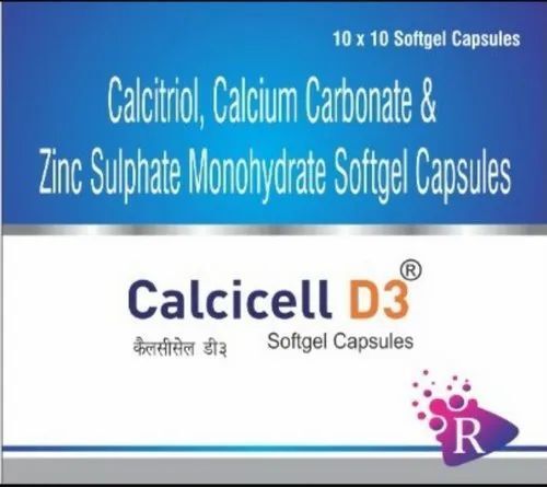 Calcitriol, Calcium Cabonate And Zinc Sulphate Monohydrate Softgel Capsules