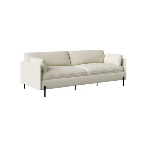 Wood Flanigan Cotton Rylan Three Seater Sofa