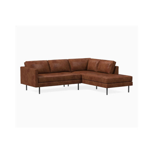 Fb-Ssf-119 Kade Leather Two Piece Bumper Chaise Sectional Sofa