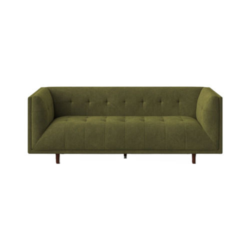 Indian Style Olive Green Jake Velvet Sofa