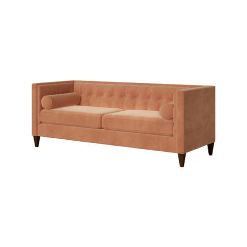 Orange Ari Velvet Sofa